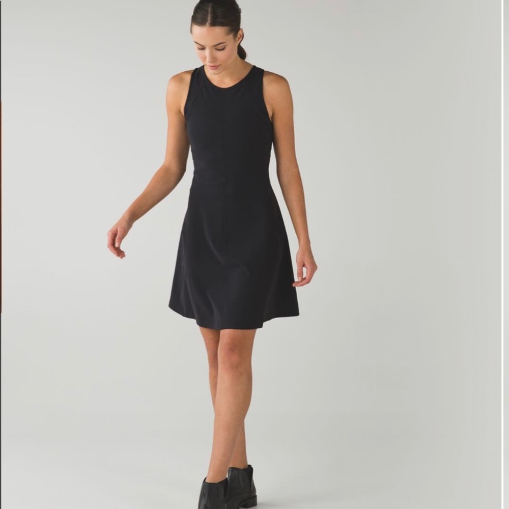 Lululemon & Go &go Til Dawn Black Dress - 8